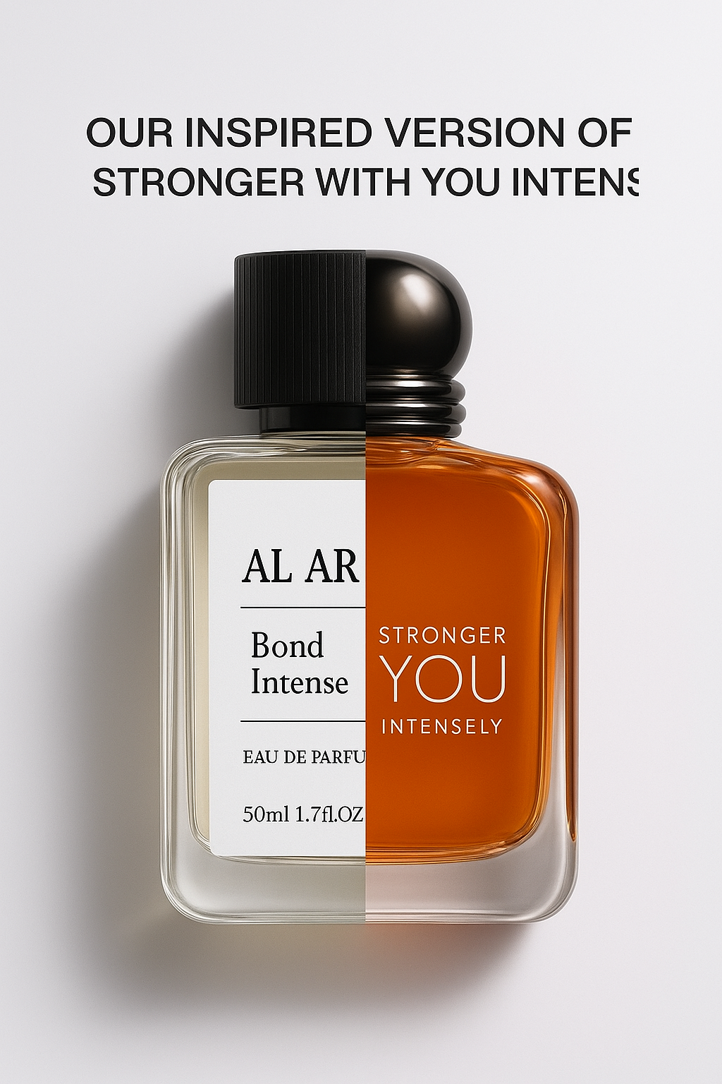 Bond Intense by Al Arsal | Long Lasting Eau De Parfum | Inspired by Emporio Armani Stronger With You Intensely | Bold, Warm & Charismatic Men’s Fragrance | Premium Perfume Under ₹899 – 50ml