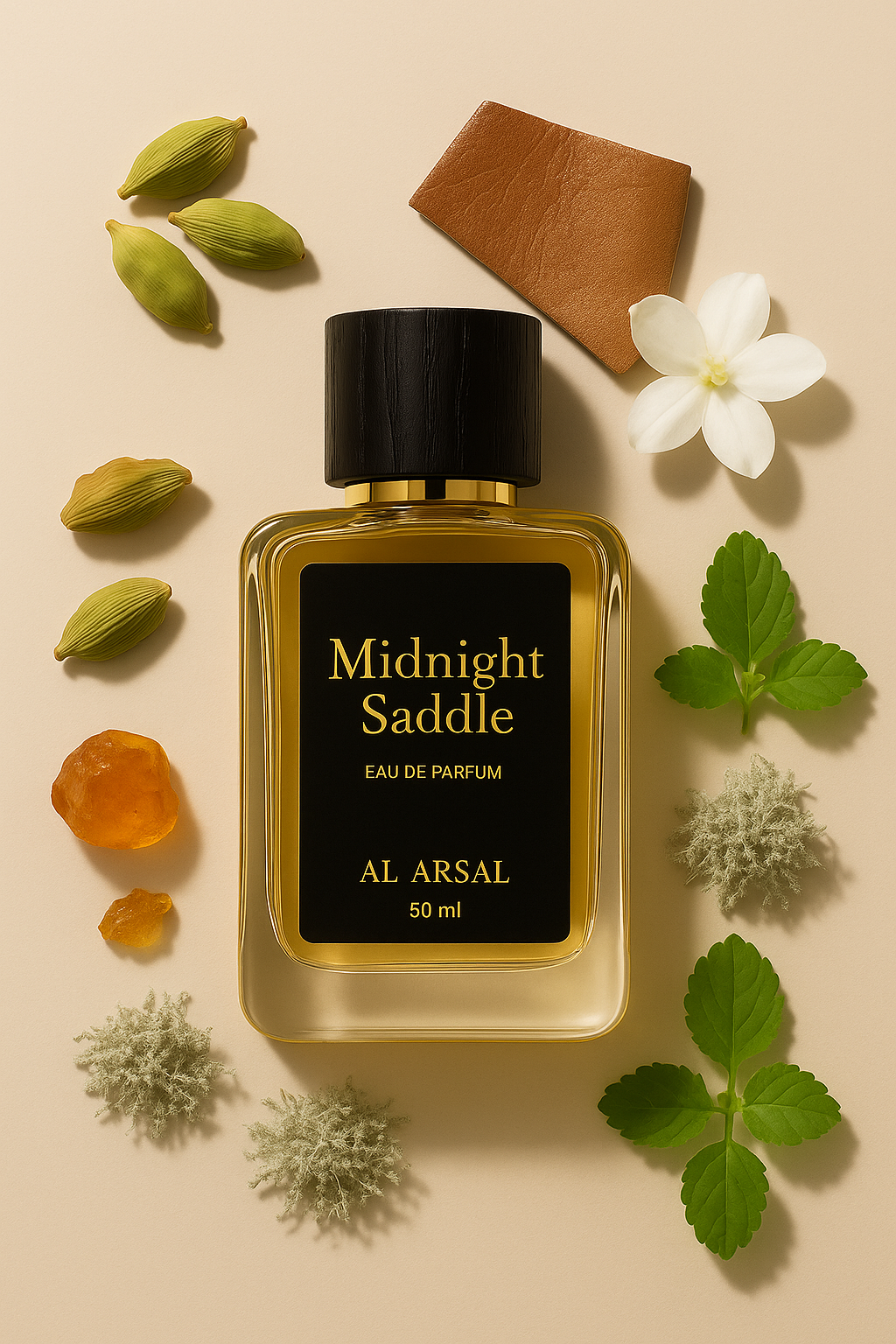 Midnight Saddle by Al Arsal | Long Lasting Eau De Parfum | Inspired by Tom Ford Ombre Leather | Bold, Luxurious & Sensual Unisex Fragrance | Premium Perfume Under ₹899 – 50ml