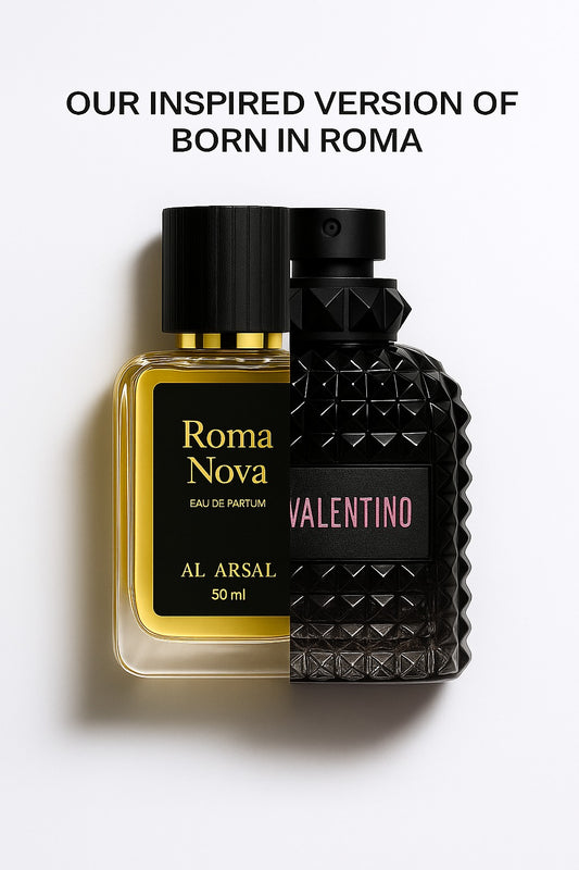 Roma Nova by Al Arsal | Long Lasting Eau De Parfum | Inspired by Valentino Uomo Born in Roma | Elegant, Modern & Sophisticated Men’s Fragrance | Premium Perfume Under ₹899 – 50ml